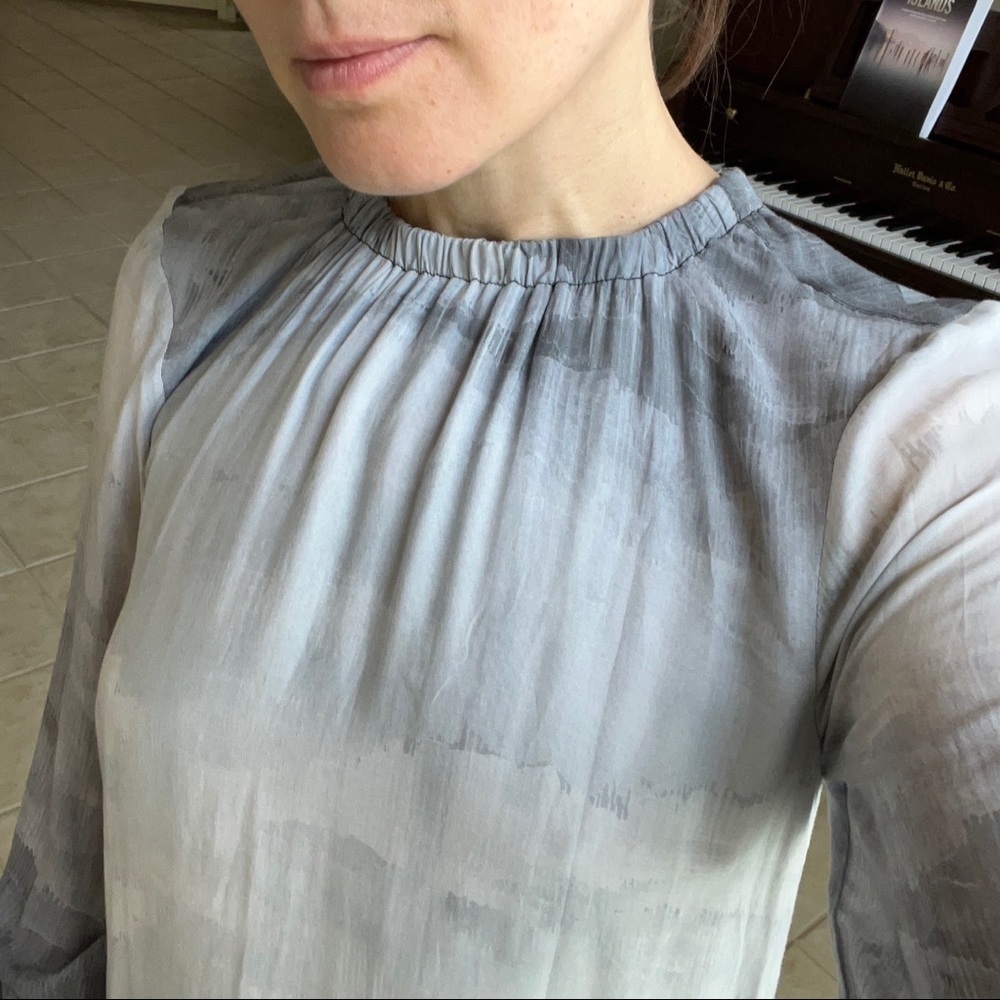 Cloth And Stone Grey Long Sleeve Mini Dress, XS - Picture 15 of 16